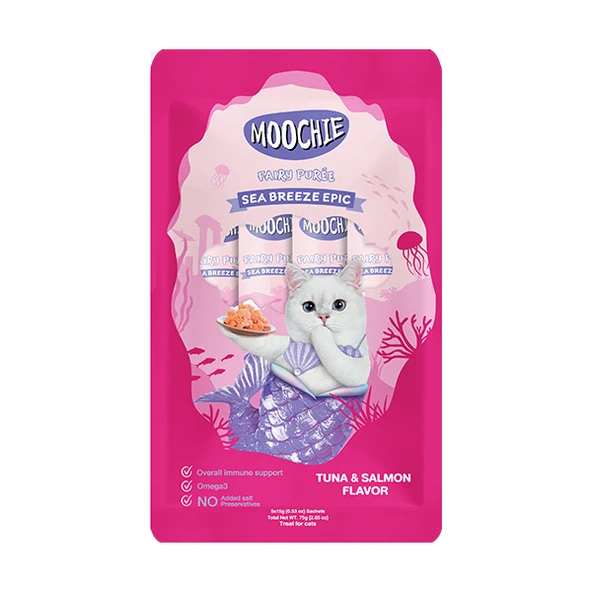 Moochie Sıvı Kedi Ödülü Ton-Somon 5x15 Gr ürün görseli
