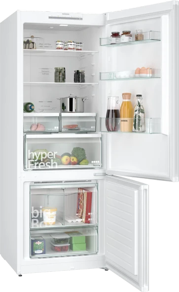 SİEMENS KG55NVWE0N iQ300 Alttan Donduruculu Buzdolabı 186 x 70 cm - Resim 2