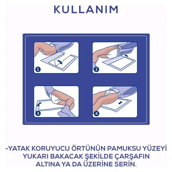 Yatak Koruyucu Örtü 60 x 90 cm cm 60'lı - Resim 2