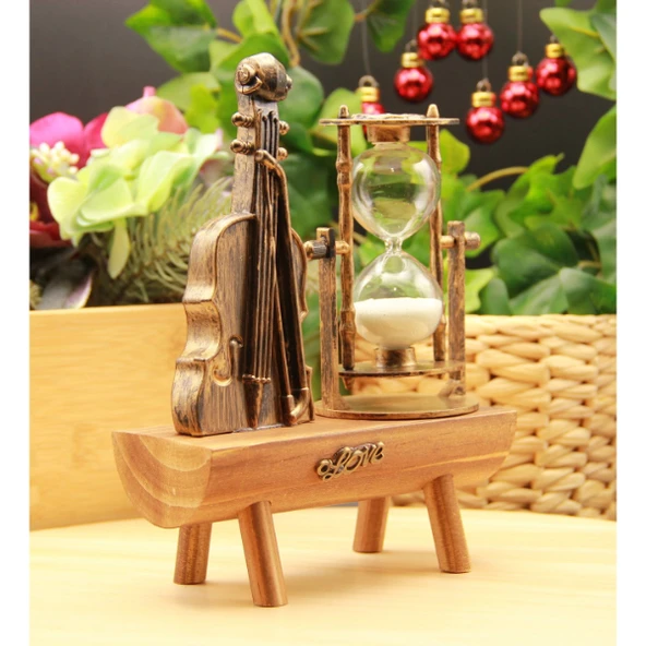 Periboia Dekoratif Keman Tasarımlı Kum Saati - 2