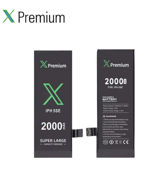 Xpremium iPhone 5SE Batarya Pil Süper Yüksek Kapasiteli Güçlendirilmiş 2000 mAh - 4