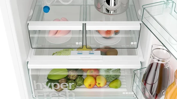 SİEMENS KG55NVWE0N iQ300 Alttan Donduruculu Buzdolabı 186 x 70 cm - Resim 3