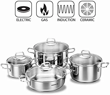 KORKMAZ A1606 Perla 8 Parça Tencere Seti - 4