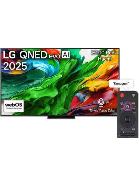 LG 65QNED86A6A 4K Ultra HD 65" 165 Ekran Uydu Alıcılı webOS Smart QNED Evo MiniLED TV