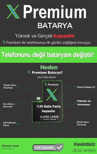 Xpremium iPhone 7 Batarya Pil Süper Yüksek Kapasiteli Güçlendirilmiş 2350 mAh - 5