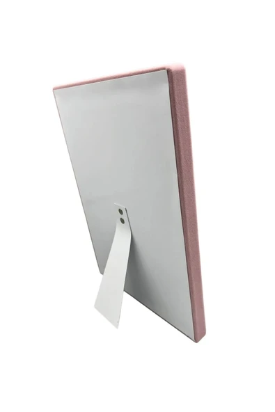 Süet Kumaş Pembe Renk 34/24 Cm Ayaklı Kolye Sergileme Standı - Resim 3