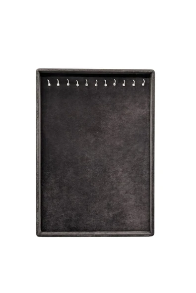 Süet Kumaş Füme Renk 34/24 Cm Ayaklı Kolye Sergileme Standı - 2