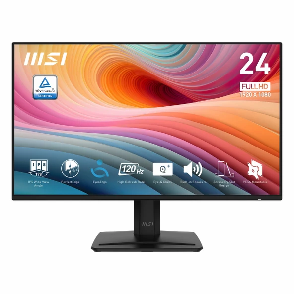 MSI Pro MP242A E2 23.8" 120Hz 1Ms VGA+HDMI+DP HDR FullHD Adaptive-Sync IPS Vesa Monitör ürün görseli