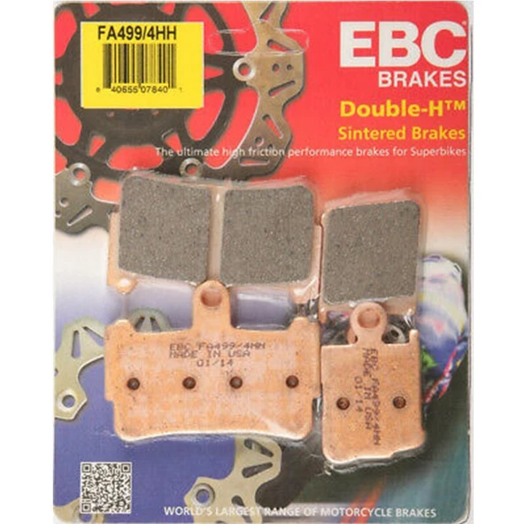 EBC FA499/4HH HONDA VFR 1200 F/FA 10-15 SINTER ÖN FREN BALATASI ürün görseli 1