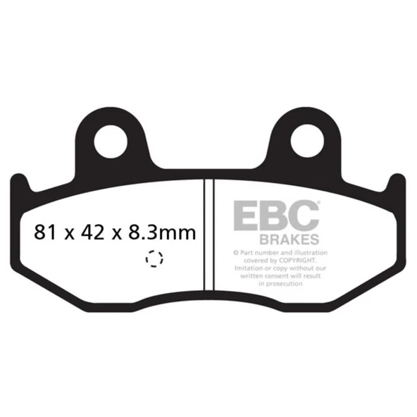 EBC SFAC411 SUZUKI BURGMAN 400 01-06 , BURGMAN 250 01-02 CARBON ARKA FREN BALATASI - Resim 2