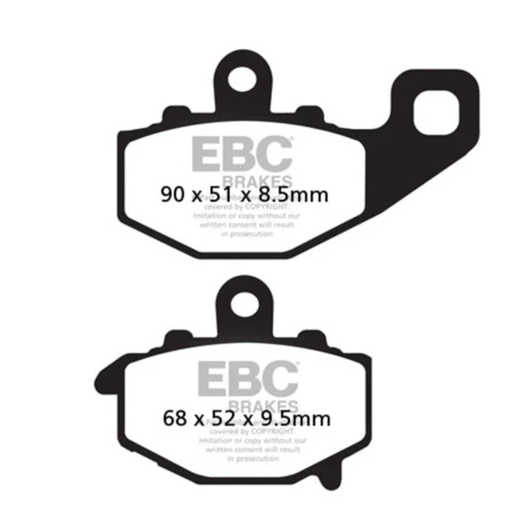 EBC FA192HH KAWASAKI ZX10 -R 04-10 , Z 1000  11-21 SİNTER ARKA FREN BALATASI ürün görseli 1