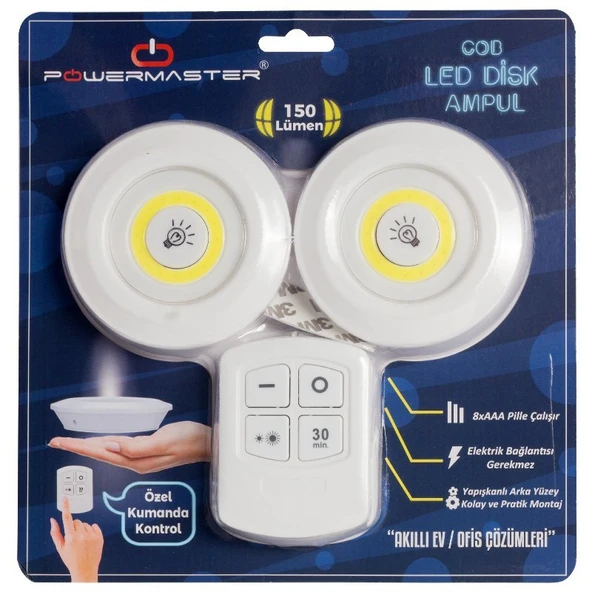 Powermaster PM-18398 Kumandalı Cob Led Kabin Ampul - Resim 2