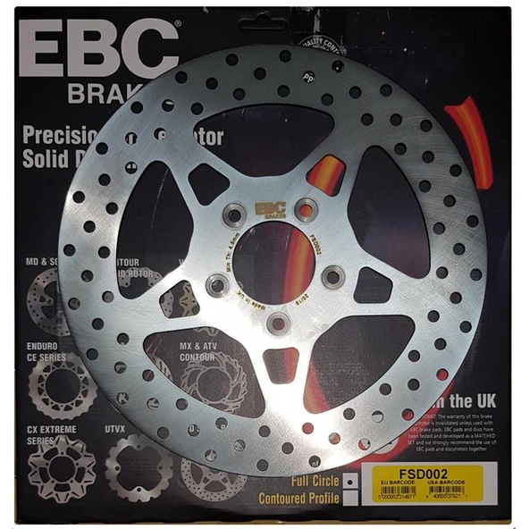 EBC FSD002 HARLEY DAVIDSON ÇELİK ÖN FREN DİSKİ ürün görseli 1