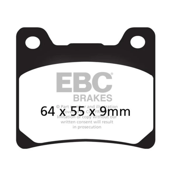 EBC FA088HH YAMAHA XJR1300 98-01, VMAX12, XV100 VIRAGO ARKA SINTER FREN BALATASI ürün görseli