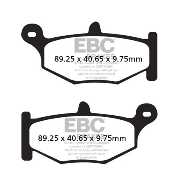 EBC FA419 SUZUKI GSR600,GSXR600/750 , DL1000 VSTROM ARKA FREN BALATASI ürün görseli 1