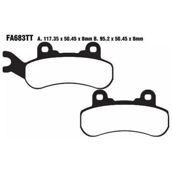 EBC FA683TT CAN-AM DEFENDER/MAVERICK ÖN SAG OFFROAD FREN BALATASI ürün görseli 1