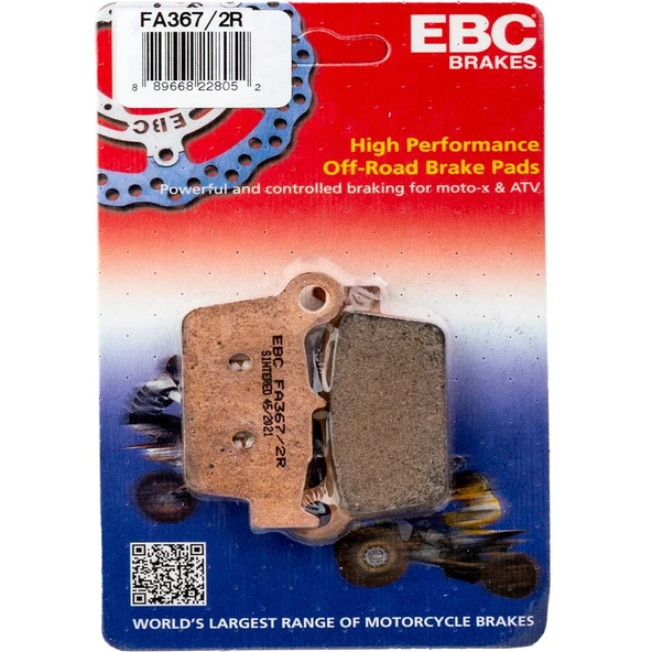 EBC FA367/2R BETA ENDURO RR 250,350,390,450 , KTM 85SX SINTER ARKA FREN BALATASI ürün görseli 1