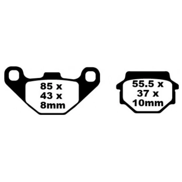 EBC SFA067HH KAWASAKI KLR 650 ARKA FREN BALATASI ürün görseli
