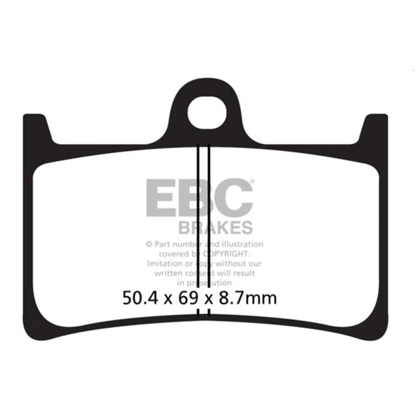 EBC SFAC252 YAMAHA TMAX 500/530 UZUN ÖMÜRLÜ CARBON ÖN FREN BALATASI ürün görseli