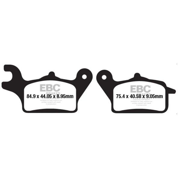 EBC SFA652 HONDA YAMAHA TRICITY 125 14-18 ÖN SOL FREN BALATASI ürün görseli 1