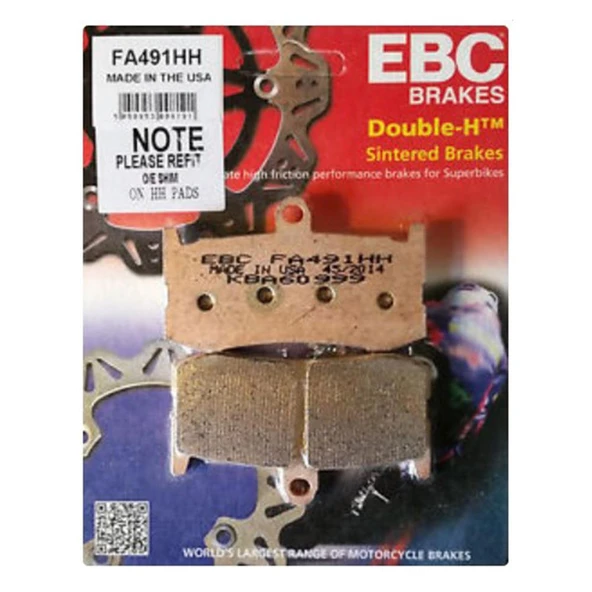 EBC FA491HH DOUBLE H SİNTER FREN BALATASI ürün görseli