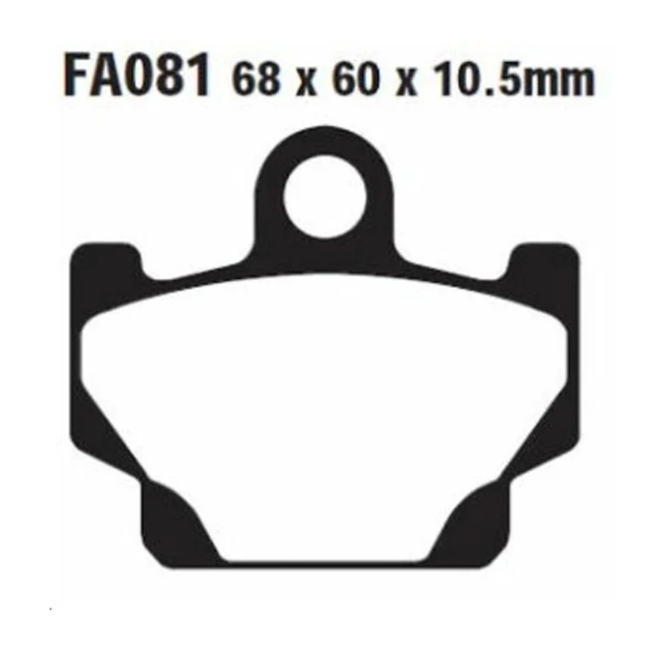 EBC FA081 YAMAHA XV250 VIRAGO 89-94 , XT600 TENERE 84-86 ÖN FREN BALATASI ürün görseli 1