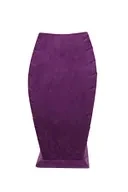 Dubai Model Süet Kumaş Mor Renk 25/12 Cm Kolye - Zincir Ayaklı Stand - Resim 2