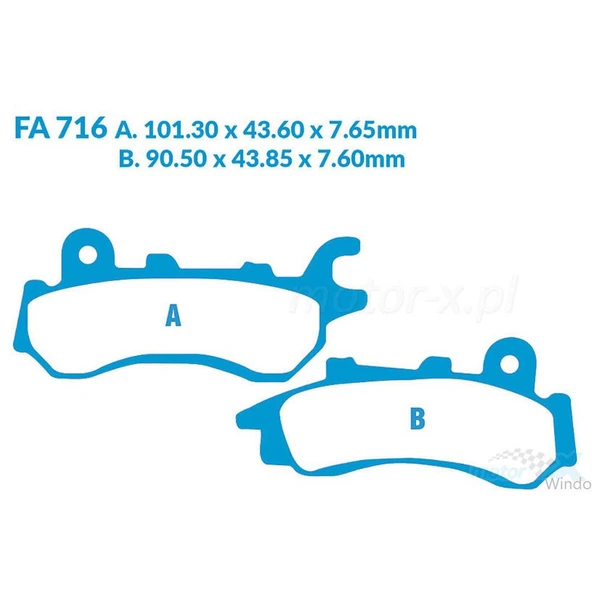 EBC FA716 ORGANİK FREN BALATASI ürün görseli 1