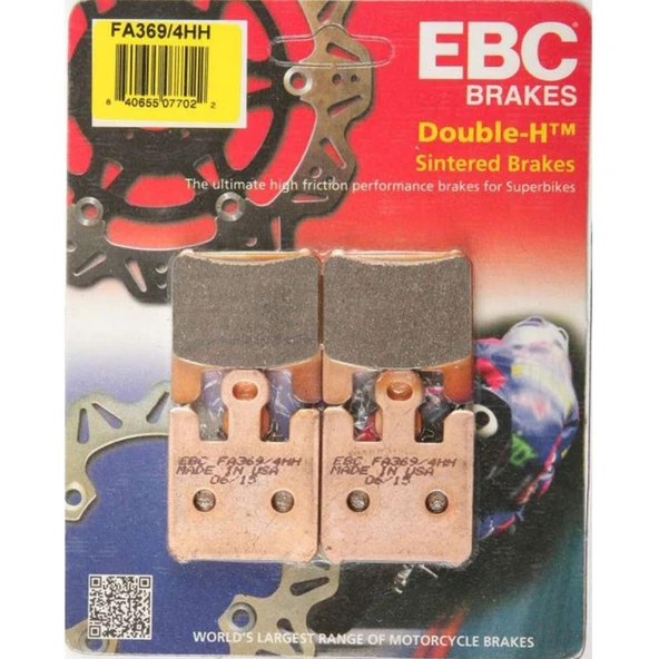 EBC FA369/4HH KAWASAKI ZX6R 03-06 , ZX10R-12R 04-07 , SUZUKI GSXR1000 03 SINTER ÖN FR ürün görseli 1