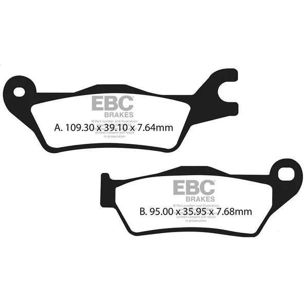 EBC FA715 HONDA CBF125/150 - SUZUKI GSXR/S 125 ORGANİK ÖN FREN BALATASI - 1