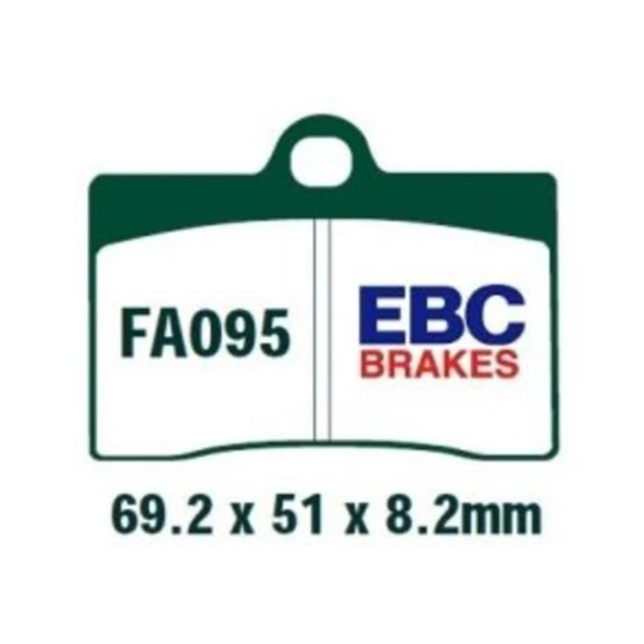 EBC FA095 HUQSVARNA SM400/450/510 , KTM LC640 , INDIAN ORGANIK FREN BALATASI ürün görseli 1