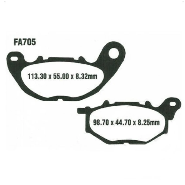 EBC SFA705HH YAMAHA XMAX 125 - XMAX300 SINTER ÖN FREN BALATASI ürün görseli 1