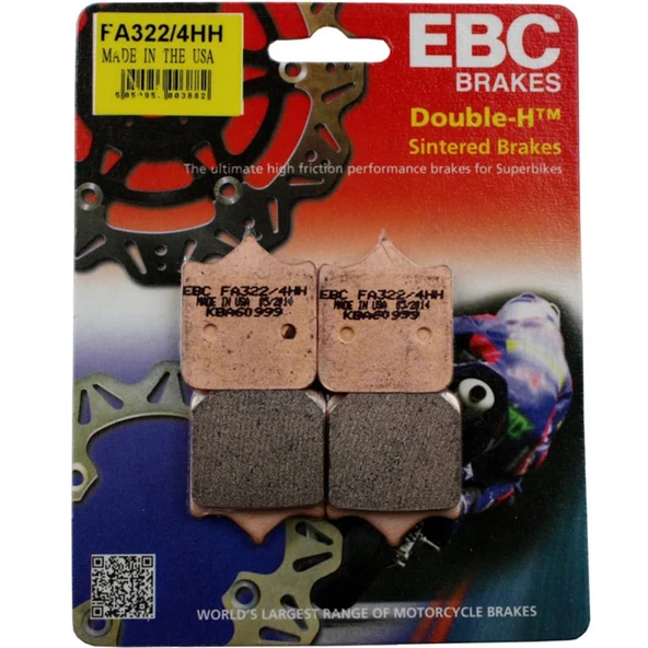 EBC FA322/4HH KTM 690/990 SDUKE R , DUCATI 748,998,999 ,APRILIA RSV1000 ÖN FREN BALAT ürün görseli 1