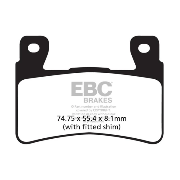 EBC FA265HH HONDA CBR900 , VTR1000 SİNTER ÖN FREN BALATASI - 1
