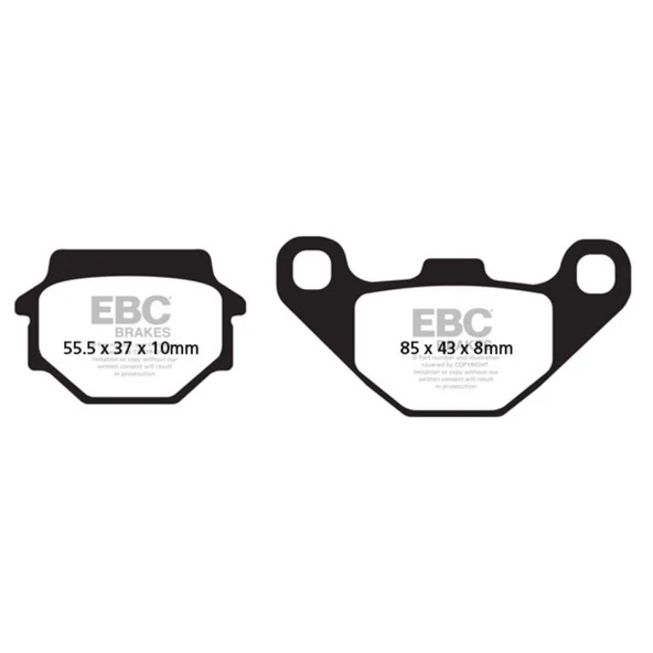 EBC SFAC067 KYMCO AGILITY 125 08-21 - DJANGO 125/150 CARBON ARKA FREN BALATASI - Resim 2