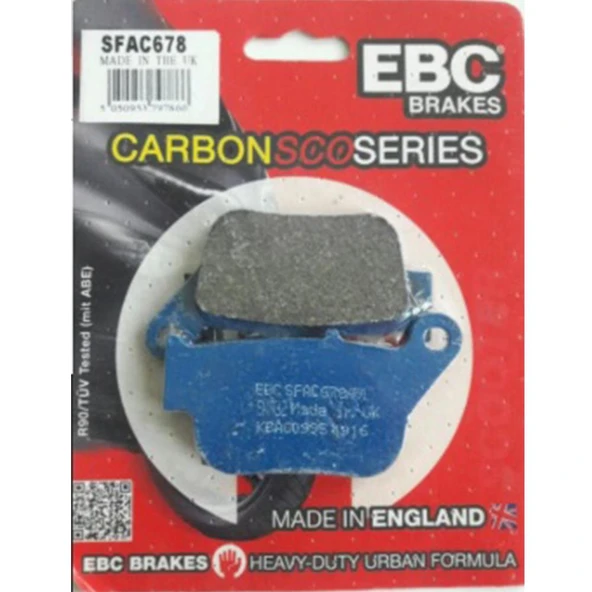 EBC SFAC678 YAMAHA X-MAX 250 14-16 (ABS SİZ) CARBON ARKA FREN BALATASI ürün görseli 1
