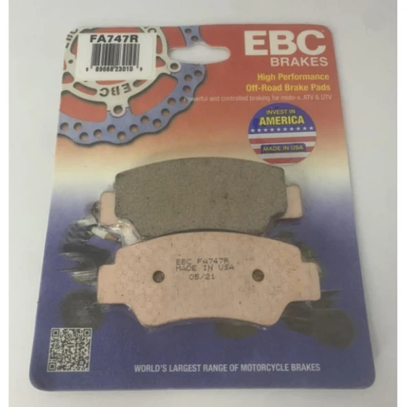 EBC FA747R CF MOTO Z-FORCE 1000 , U-FORCE1000 SINTER OFFROAD FREN BALATASI ARKA ürün görseli 1