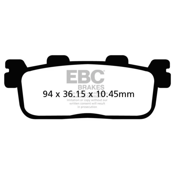 EBC SFA607HH KYMCO XCITING 250/500 SINTER ARKA FREN BALATASI ürün görseli 1