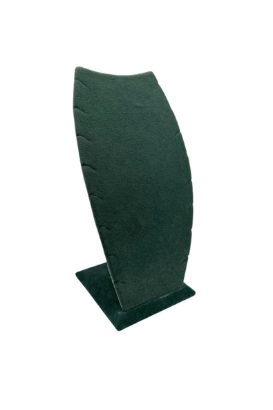 Dubai Model Süet Kumaş Yeşil Renk 25/12 Cm Kolye - Zincir Ayaklı Stand ürün görseli
