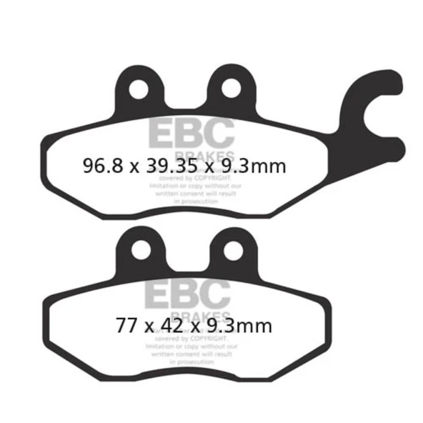 EBC SFAC418 PIAGGIO XEVO250/400, MP3 250/300, MEDLEY 150 CARBON ARKA FREN BALATASI - Resim 2