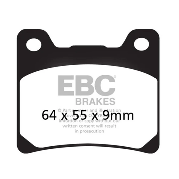 EBC FA088V YAMAHA XJR1300 98-01, VMAX12, XV100 VIRAGO YARI ARKA SINTER FREN BALATA ürün görseli