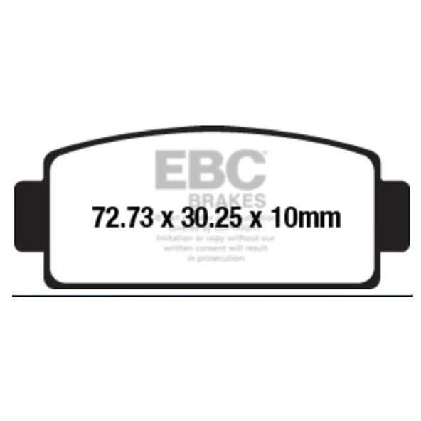 EBC FA651R CF MOTO U-FORCE1000 ATV SINTER OFFROAD FREN BALATASI ARKA ürün görseli 1