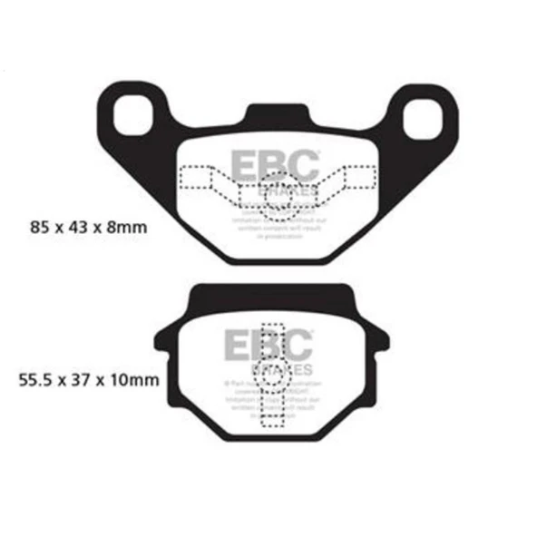 EBC FA251 HUSQVARNA TE350/510/610 90-91 ÖN FREN BALATASI ürün görseli 1