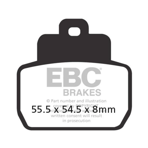 EBC SFAC425 PIAGGIO X9250 05-07 , BEVERLY 500 06 , MP3 250 06-08 CARBON ARKA FREN B ürün görseli 1