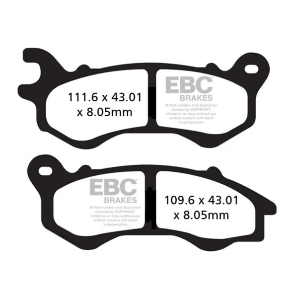 EBC SFA603 HONDA PCX125/150 12-20 , PEUGEOT DJANGO ÖN FREN BALATASI ürün görseli 1