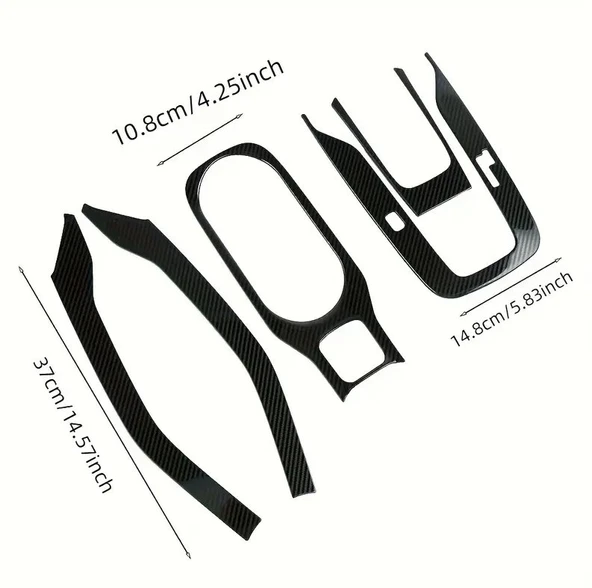 Toyota Corolla 2019 - 2025 E210 Kasa Vites Etrafı Kaplama Set KARBON - Resim 5