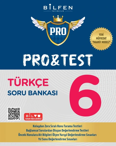 Bilfen Yayıncılık 6.Sınıf Pro&Test Türkçe Soru Bankası Yeni Ürün ürün görseli