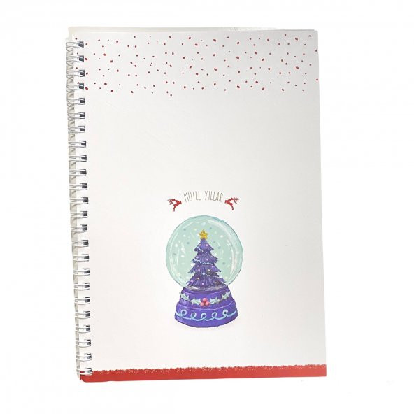 Mutlu Yıllar Orta Boy Çizgisiz Defter