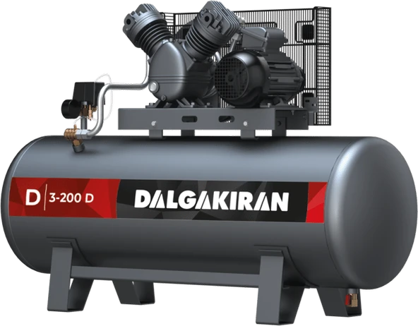 DALGAKIRAN HAVA KOMPRESÖRÜ D3 -200D    200 LT 8 BAR 3 HP - 1