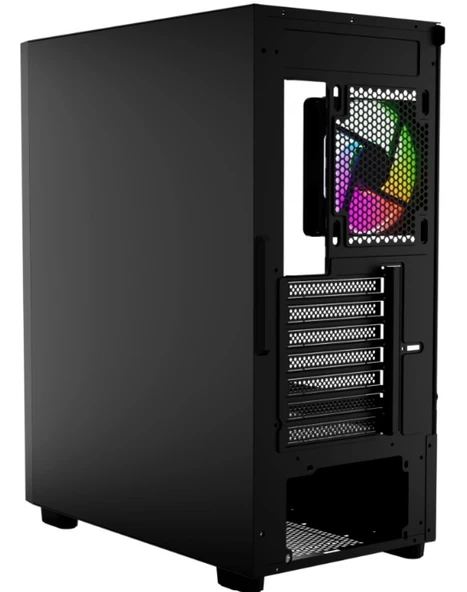 GameBooster CRUX E650B 650W 80+ USB 3.0 Mesh 4*Rainbow Fanlı Mid-T E-ATX Gaming Siyah Kasa - 3